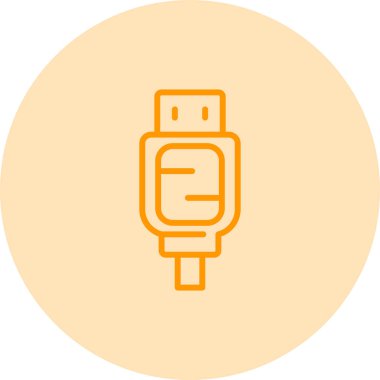 SATA kablo simgesinin web illüstrasyonu