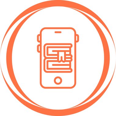 akıllı telefon simgesi, vektör illüstrasyonu basit tasarım