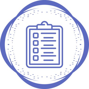 Pano kontrol listesi. Web simgesi basit illüstrasyon