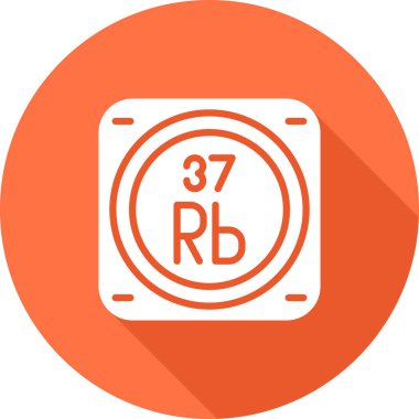 Periyodik tablonun metal kimyasal elementinin web illüstrasyonu