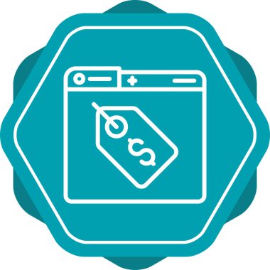  Fiyat etiketi Web simgesi basit illüstrasyon 