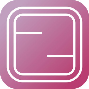 Kare vektör çizgisi simgesi