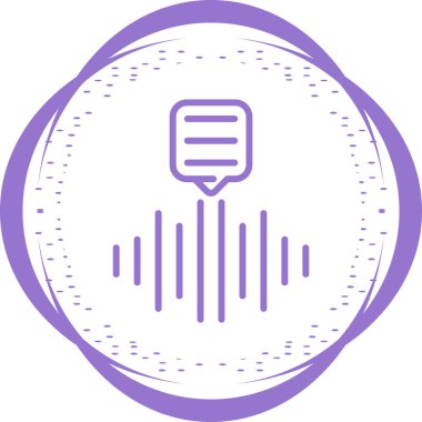 Dijital Ses Kayıt Ağı simgesi, basit vektör illüstrasyonu