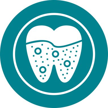 Dental calculus line icon. Tartar, gingivitis. Vector illustration clipart