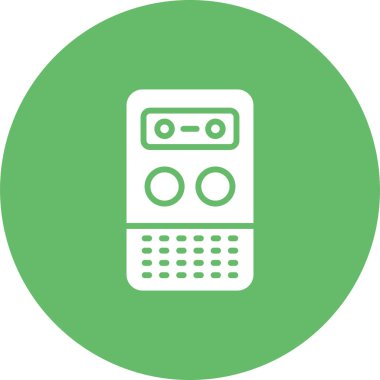 Masaüstü bilgisayar simgesi, vektör illüstrasyonu basit tasarım