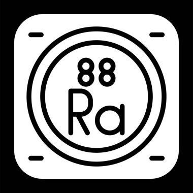 radyum kimyasal element simgesi web basit illüstrasyon