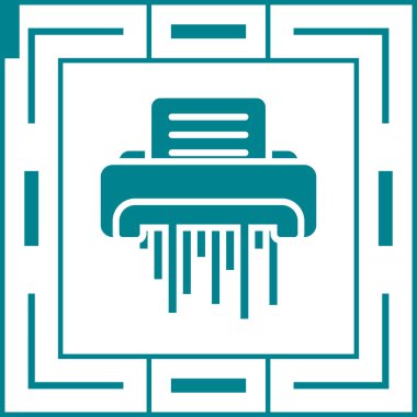 Kağıt öğütücü. Web simgesi basit tasarım              