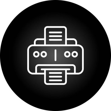 Office yazıcı simgesini, vektör çizim