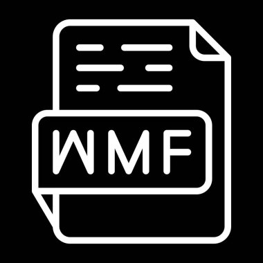 WMF file format icon, vector illustration clipart