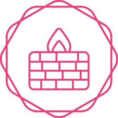 Firewall web simgesinin vektör illüstrasyonu      