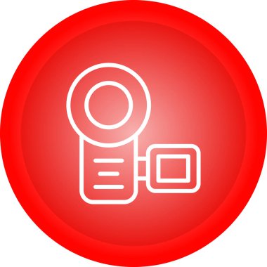 video kamera simgesi, vektör illüstrasyonu  