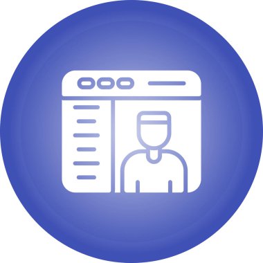 Kimlik kartı simgesi, vektör illüstrasyonu 