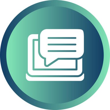 Canlı sohbet. Web simgesi vektör illüstrasyonu