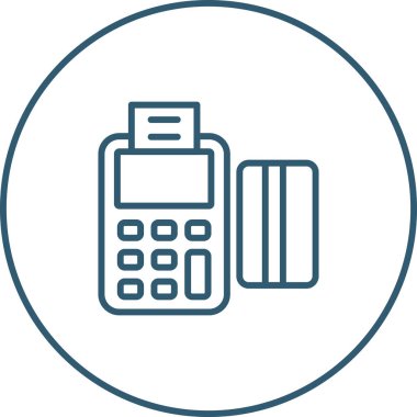 pos terminal ve kredi kartı vektör çizimi 