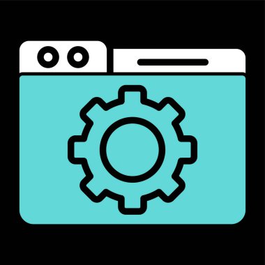 Web tarayıcı simgesi, vektör illüstrasyonu basit tasarım