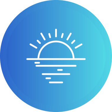  Gün batımı web simge vektör çizim  