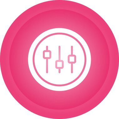 Müzik Eşitleyici Çember simgesinin vektör çizimi  