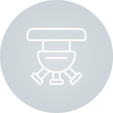 mikroskop mercek simgesi, web illüstrasyonu basit tasarım