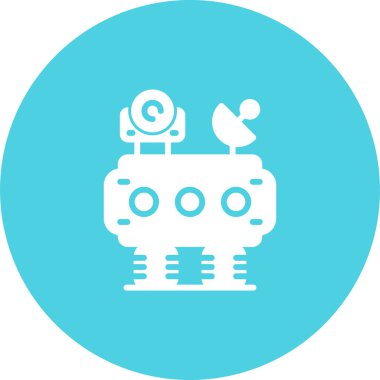 moon rover. Web simgesi basit illüstrasyon