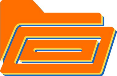 dosya dizini simgesi, vektör illüstrasyonu basit tasarım