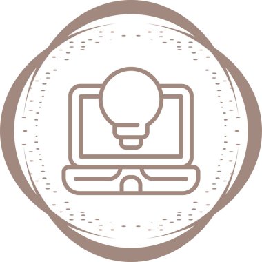 dizüstü bilgisayar simgesi, vektör illüstrasyonu basit tasarım