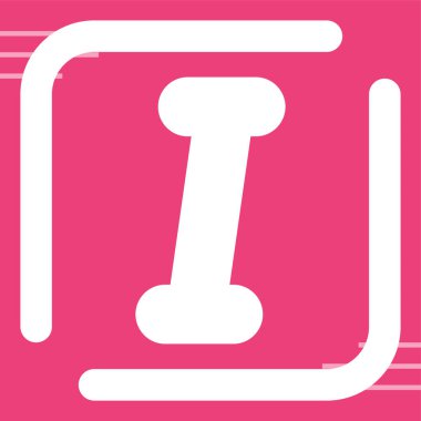 Belgenin vektör illüstrasyonu Italic modern simgesi