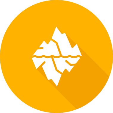 Buzul simgesinin basit doğrusal çizimi