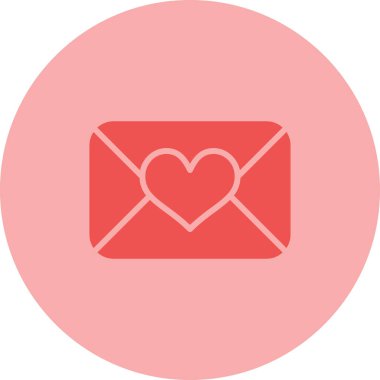 aşk harfi simgesi vektör illüstrasyonu 