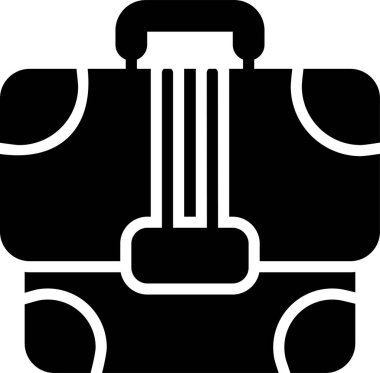 Evrak çantası işareti, portföy düğmesi, çanta veya bavul simgesi. 