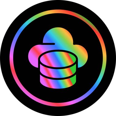 MySQL sunucu simgesi, vektör illüstrasyonu