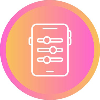 Akıllı telefon simgesinin vektör illüstrasyonu 