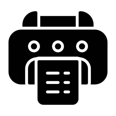 yazıcı simgesi web basit illüstrasyon