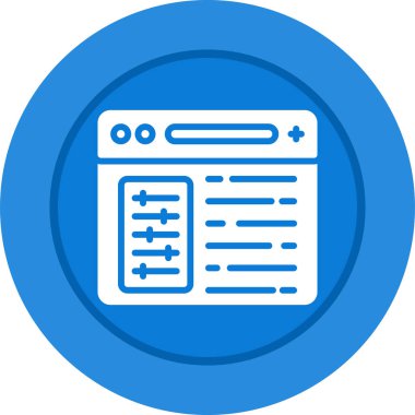 Ayarları satırı simgesi, vektör çizim 