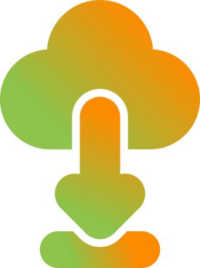 Bulut indirme simgesi vektörü simgesi 