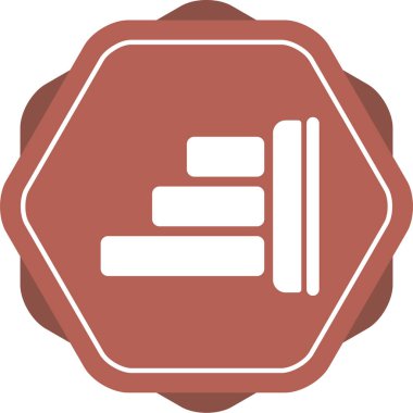 Web ve mobil için Sağ Hizalama simgesi, vektör illüstrasyonu