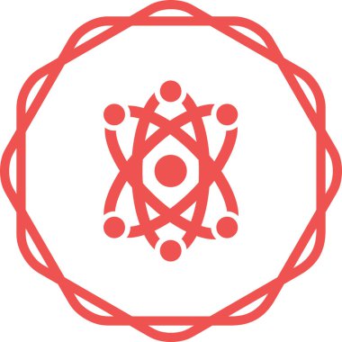 atom. Web simgesi basit illüstrasyon 