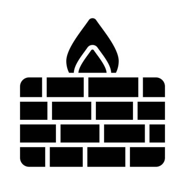 Firewall web simgesinin vektör illüstrasyonu      