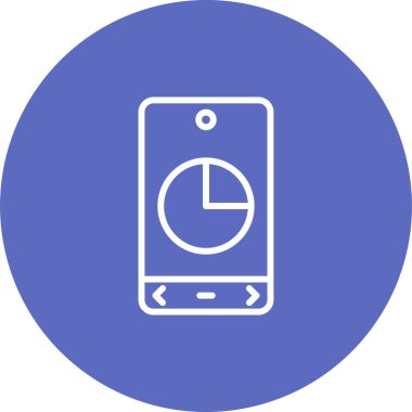 Pie Chart Simgesi modaya uygun düz stil. Web sitenizin tasarımı için grafik sembolü, logo, uygulama, UI. Vektör illüstrasyonu