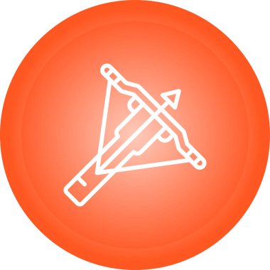 Savaş yaylı ok düz vektör simgesi