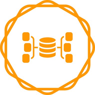 veritabanı. Web simgesi basit illüstrasyon