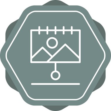 Tablo boyama simgesi, vektör illüstrasyonu