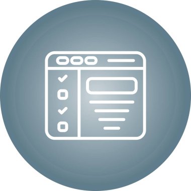 Tasarım Özeti. Web simgesi basit illüstrasyon  