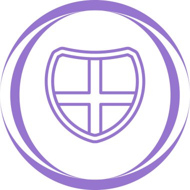 Kalkanın basit vektör simgesi, güvenlik kavramı