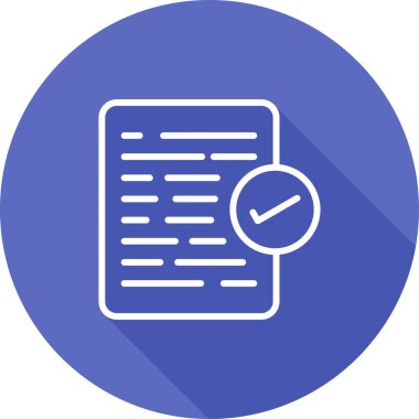 Belge Onayı simgesi, vektör illüstrasyonu 