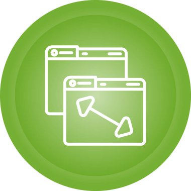 Web simgesini küçült, vektör illüstrasyonu 