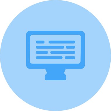 Masaüstü bilgisayar simgesi vektör çizimi 