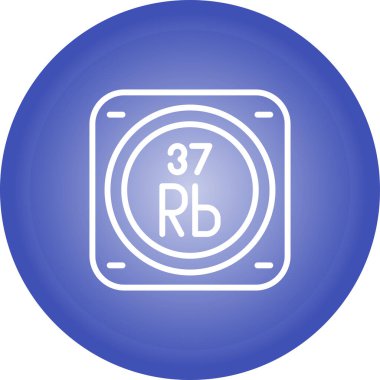 Periyodik tablonun metal kimyasal elementinin web illüstrasyonu