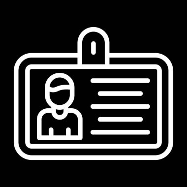 Kartvizit simgesinin vektör illüstrasyonu 