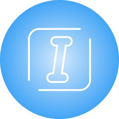 Belgenin vektör illüstrasyonu Italic modern simgesi