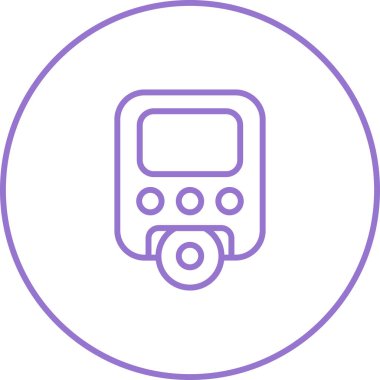 Taşınabilir DVD Oynatıcı simgesinin vektör çizimi